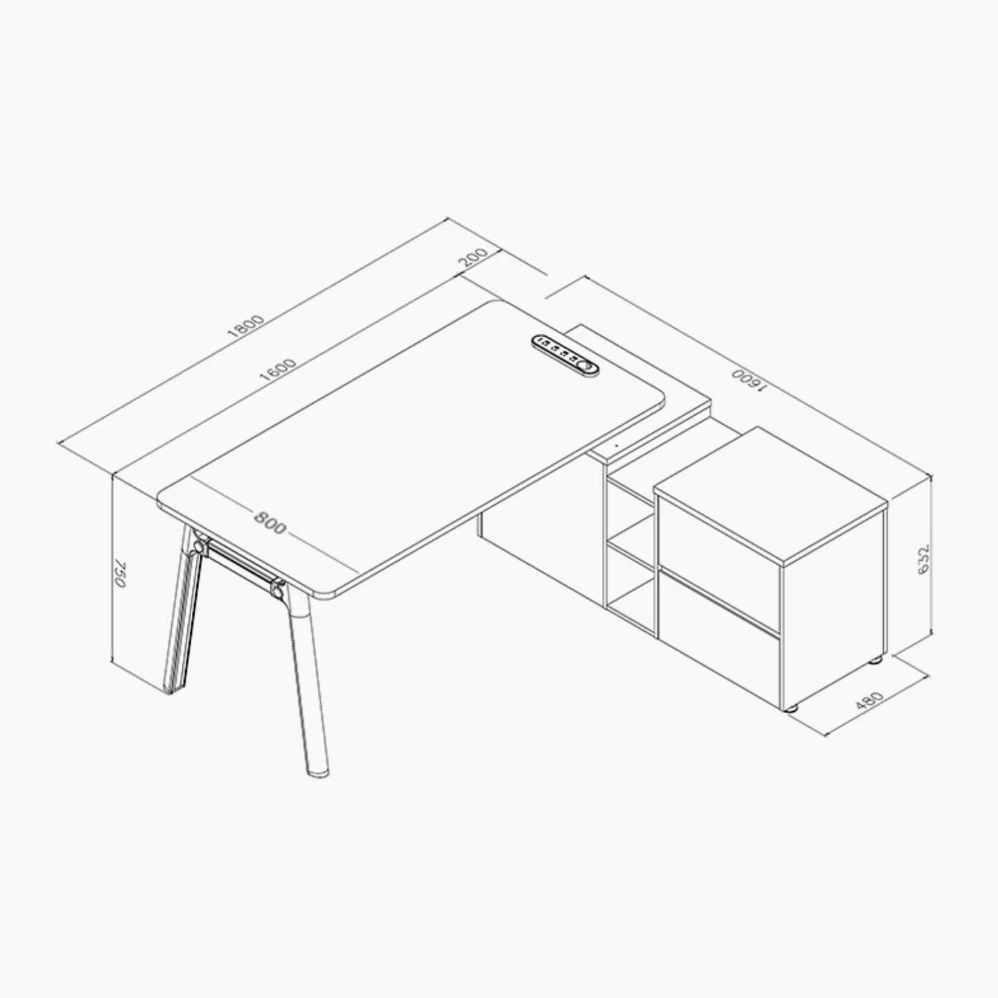 ชุดโต๊ะทำนงานเข้ามุม TB048