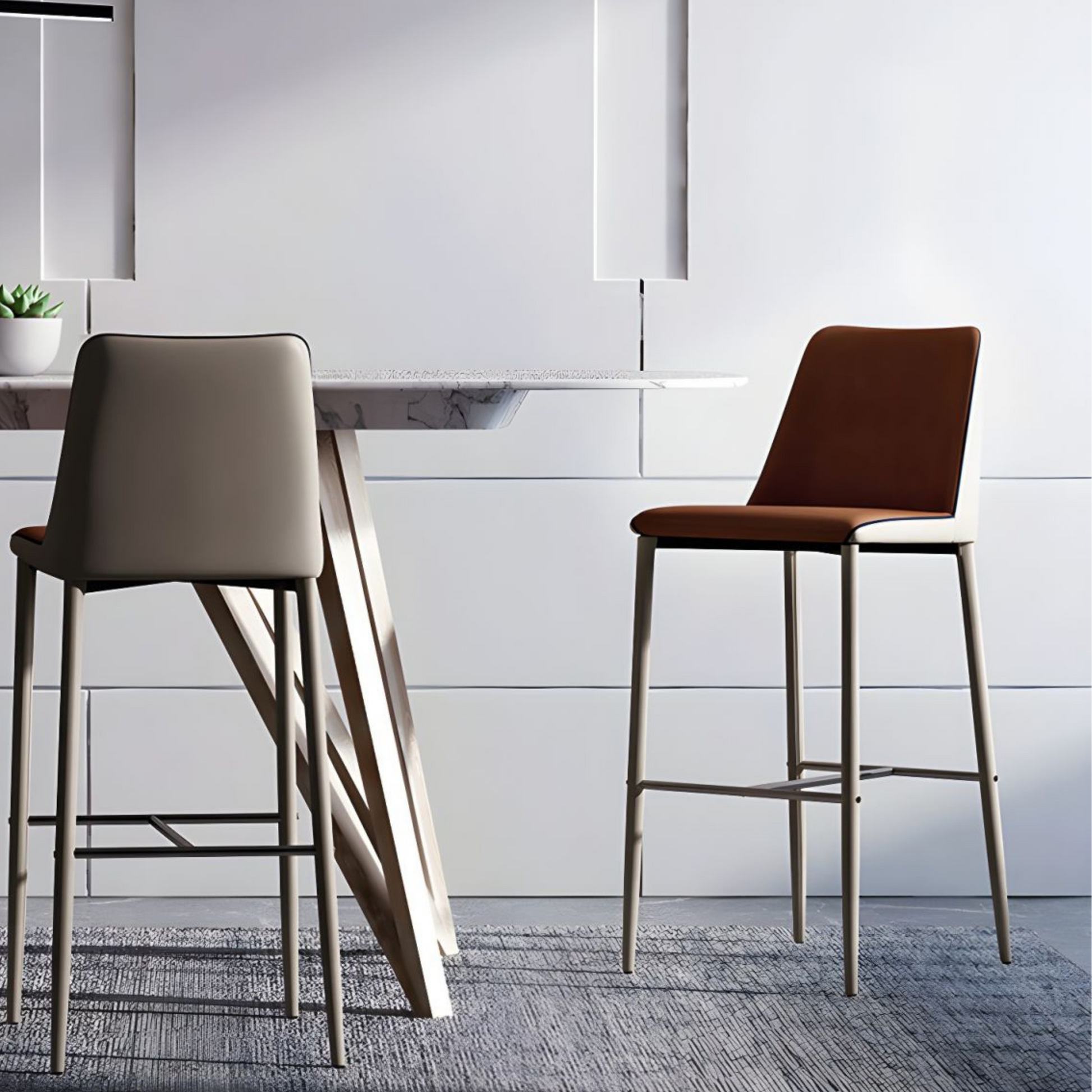 เก้าอีบาร์ Modern Footrest Bar CHB003