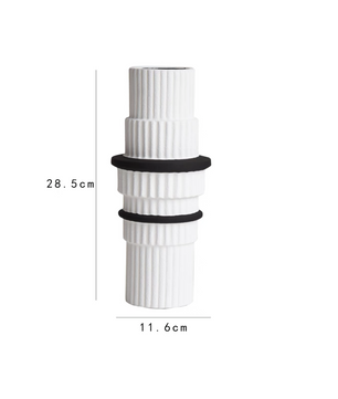 แจกัน black and white vase MD004