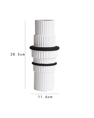 แจกัน black and white vase MD004