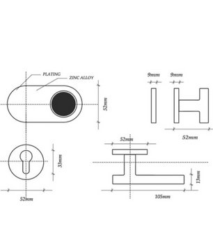 Door knob DS078