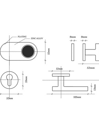 Door knob DS078