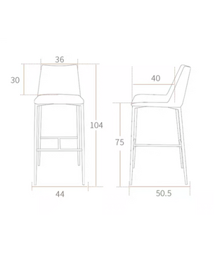 เก้าอีบาร์ Modern Footrest Bar CHB003