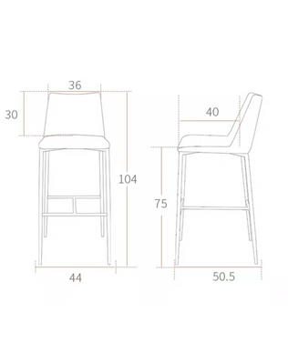 เก้าอีบาร์ Modern Footrest Bar CHB003