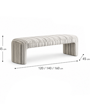 Ribbon Curve Bench ( CH0461 )