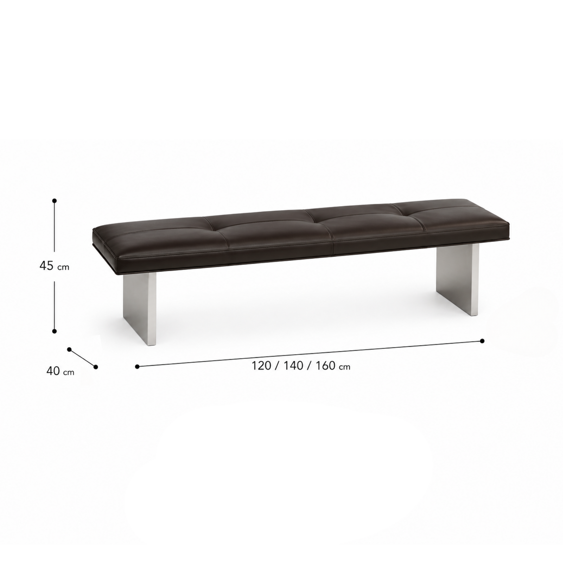 Metro Leather Bench รุ่น CH0349
