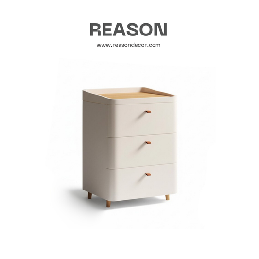 ตู้ลิ้นชักเก็บของขาไม้ RL039