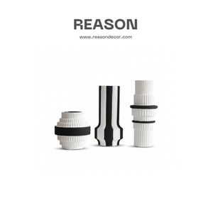 แจกัน black and white vase MD004
