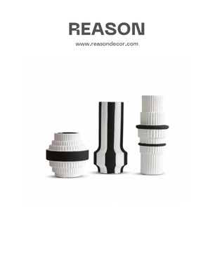 แจกัน black and white vase MD004