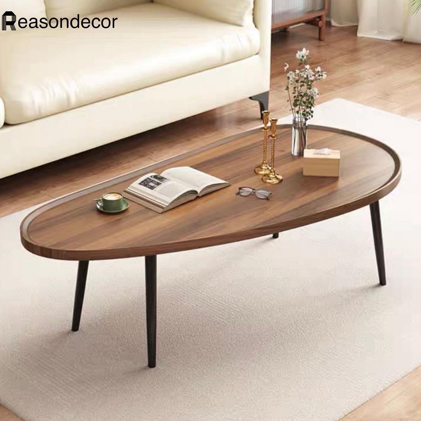 โต๊ะกลางโซฟา wood Ellipse TB025