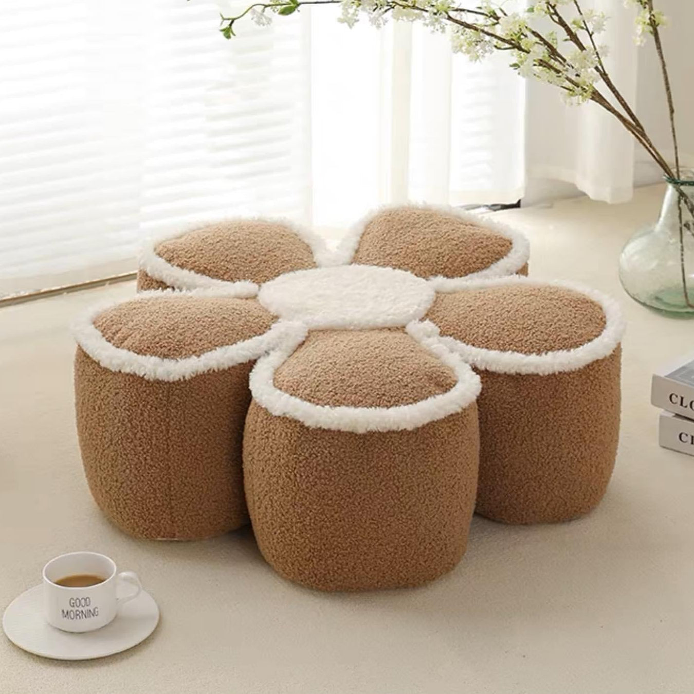 เบาะนั่งพื้น ดอกไม้