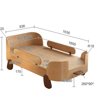 เตียงนอนไม้เด็ก เตียงเสริม