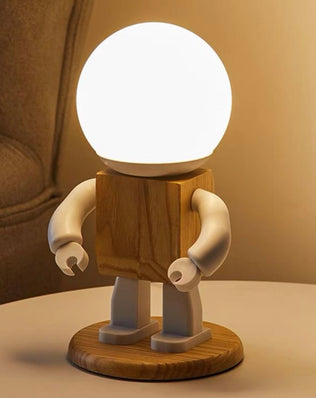 โคมไฟตุ๊กตาหุ่นยนต์ไม้ LM009