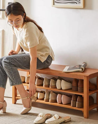 ชั้นไม้วางรองเท้า รุ่น Kosmetiko ( SR012)