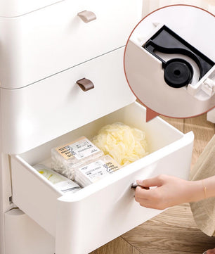 ตู้ลิ้นชักเก็บของขาไม้ RL039