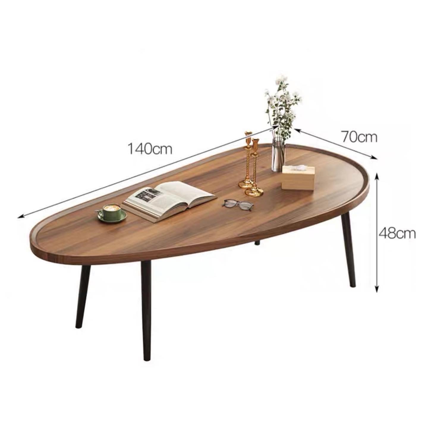 โต๊ะกลางโซฟา wood Ellipse TB025